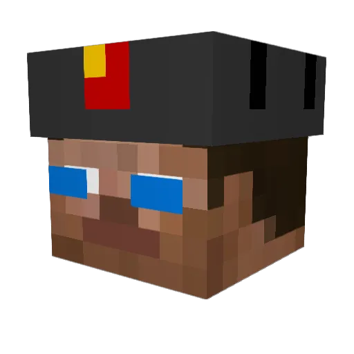 Whitemaster123 Minecraft avatar head, 3D render