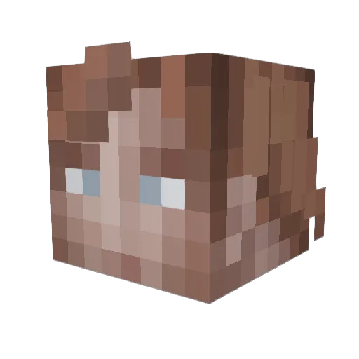 WhitemodeZXC Minecraft avatar head, 3D render
