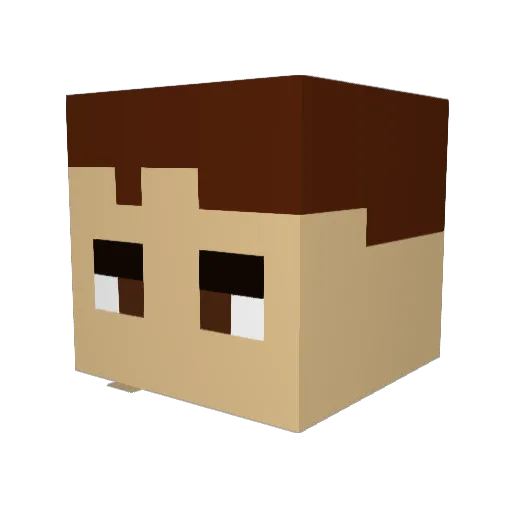 Whitemoon96 Minecraft avatar head, 3D render