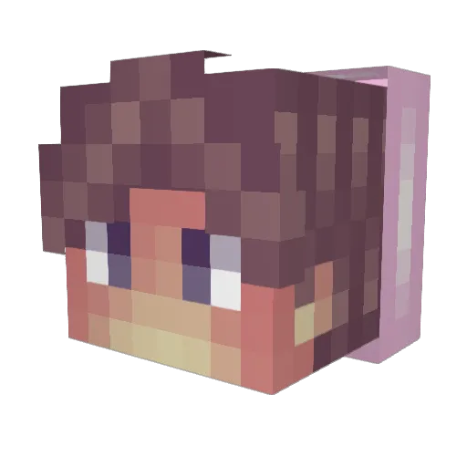 Whitepayn Minecraft avatar head, 3D render