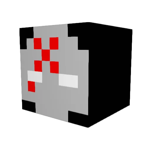 Whiterae Minecraft avatar head, 3D render