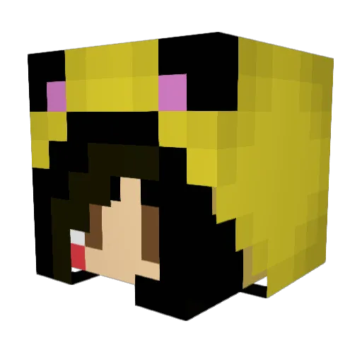 Whiterose27 Minecraft avatar head, 3D render