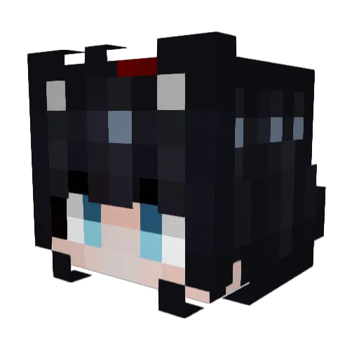 Whiterum_Paridae Minecraft avatar head, 3D render