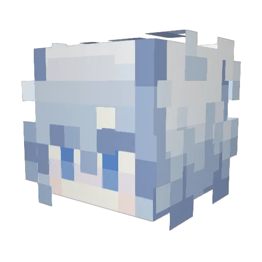 Whites_Mu Minecraft avatar head, 3D render