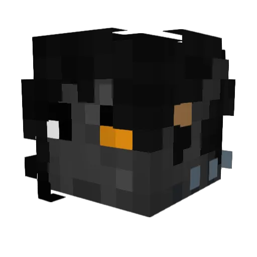 Whitespoor Minecraft avatar head, 3D render