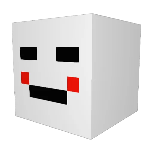 Whitesturm Minecraft avatar head, 3D render