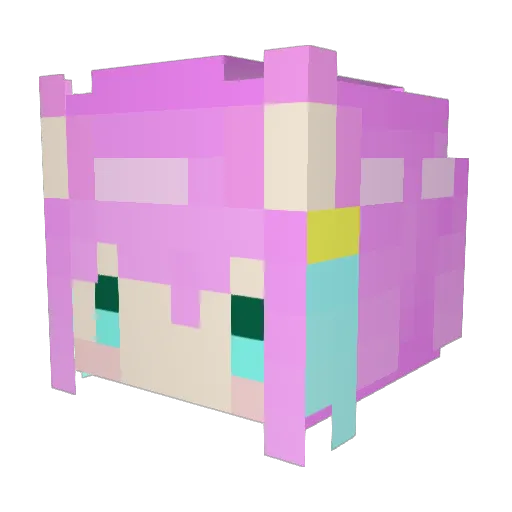 Whitetailfox_ Minecraft avatar head, 3D render