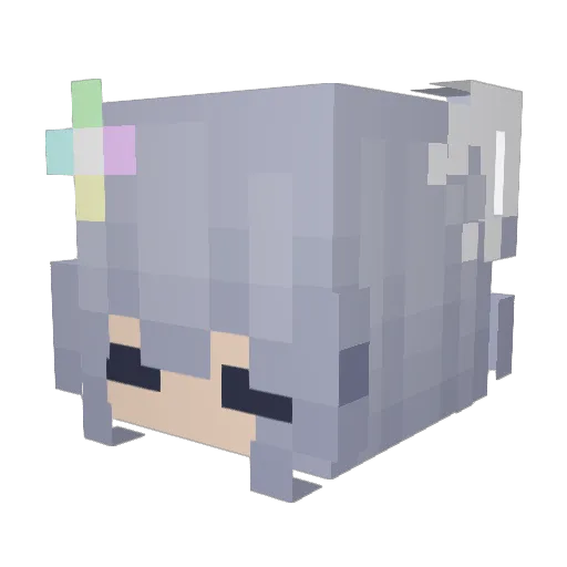 Whiteteaacrid Minecraft avatar head, 3D render