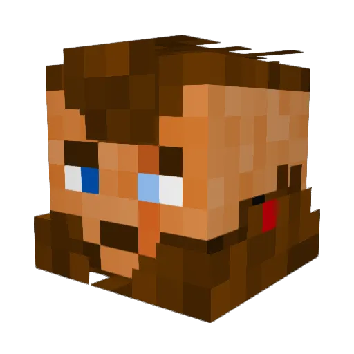 Whitewarden1 Minecraft avatar head, 3D render