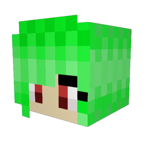 Whitewerewolf98 Minecraft avatar head, 3D render