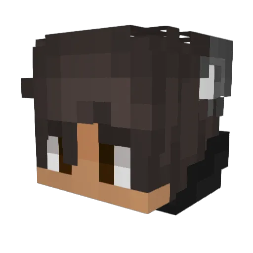 Whitewolf1739 Minecraft avatar head, 3D render