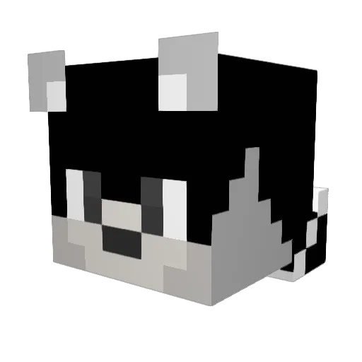 Whitewolfsax Minecraft avatar head, 3D render