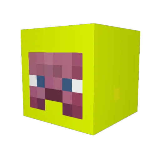 Whiteynugnugs Minecraft avatar head, 3D render