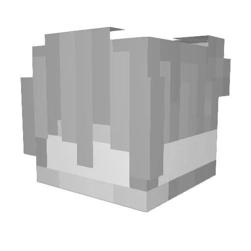 Whitezada7 Minecraft avatar head, 3D render