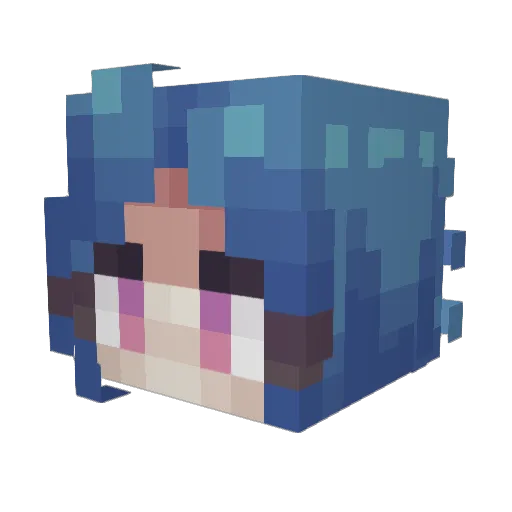 Whithorne Minecraft avatar head, 3D render