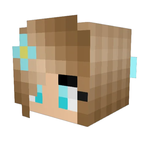 Whitley_B Minecraft avatar head, 3D render