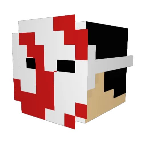 Whittler6 Minecraft avatar head, 3D render