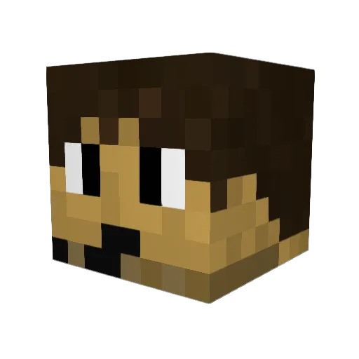 Whitts_ Minecraft avatar head, 3D render