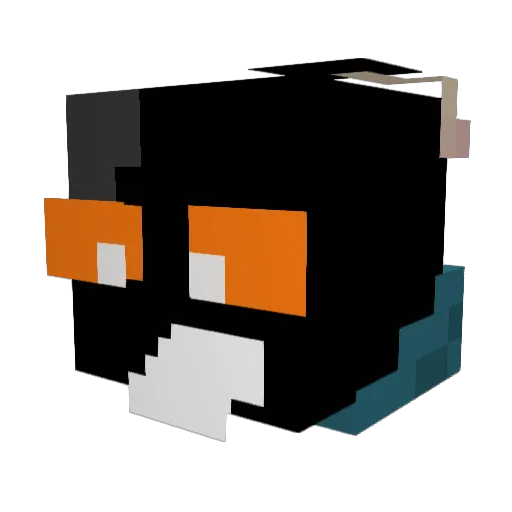 Whitty13 Minecraft avatar head, 3D render