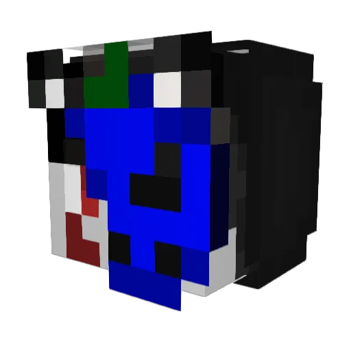 WhityXT Minecraft avatar head, 3D render