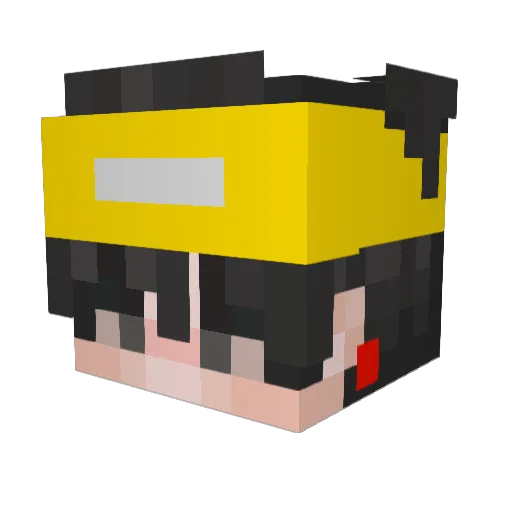 Whixpt Minecraft avatar head, 3D render