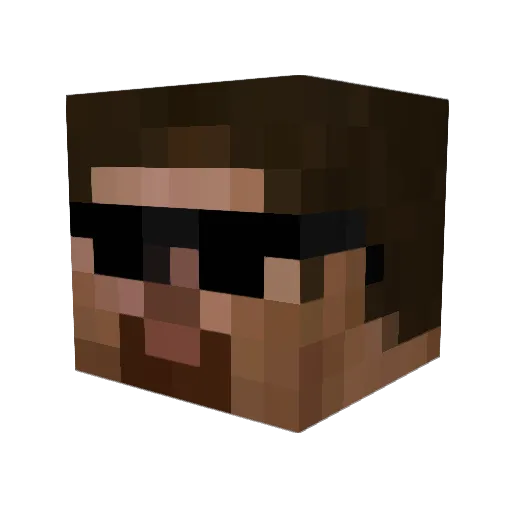 Whizzle71 Minecraft avatar head, 3D render