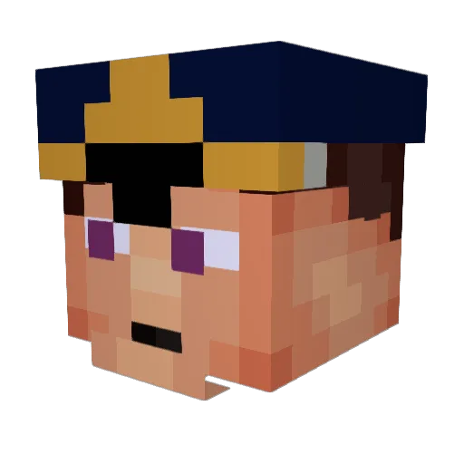 Whizzo55 Minecraft avatar head, 3D render
