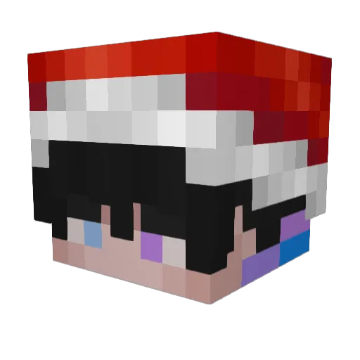 WhlitSOSAD Minecraft avatar head, 3D render