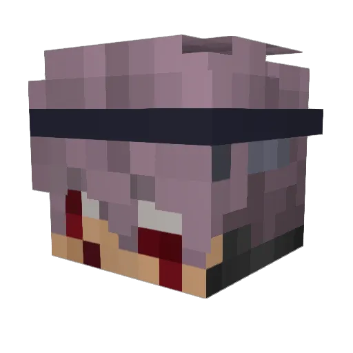 WhlteFalke Minecraft avatar head, 3D render