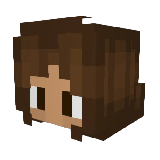 Whmsy Minecraft avatar head, 3D render