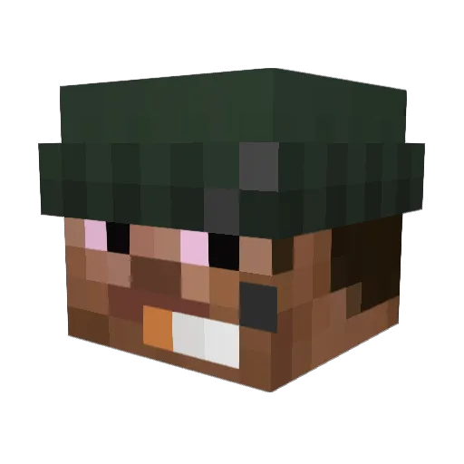 WhoAreYou Minecraft avatar head, 3D render