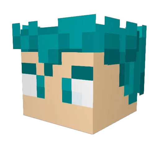 WhoAteMeBeans Minecraft avatar head, 3D render