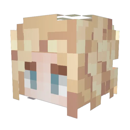 WhoDark Minecraft avatar head, 3D render