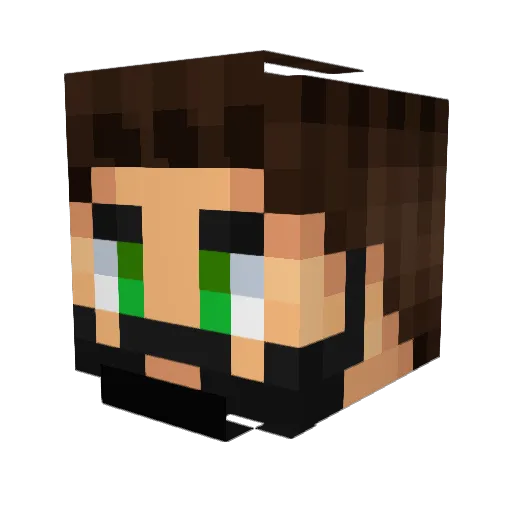 WhoDeyFlyer Minecraft avatar head, 3D render