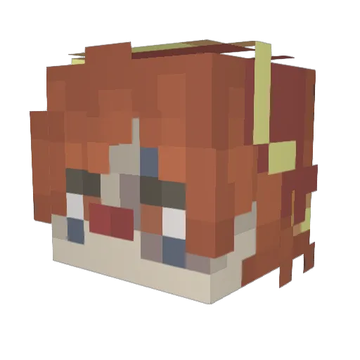 WhoEKit Minecraft avatar head, 3D render