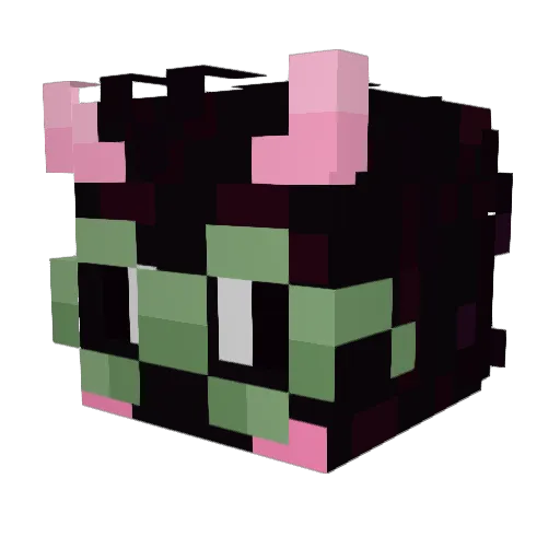 WhoEye Minecraft avatar head, 3D render