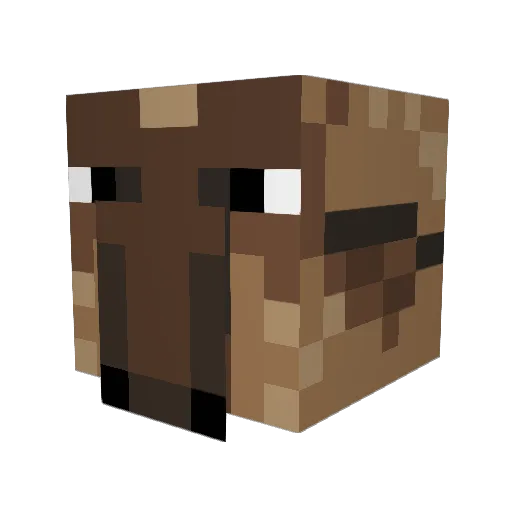 WhoGnuuu Minecraft avatar head, 3D render