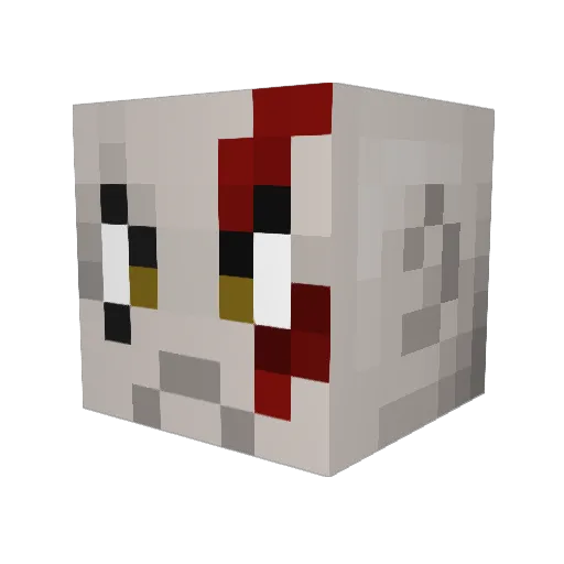 WhoIsYu Minecraft avatar head, 3D render