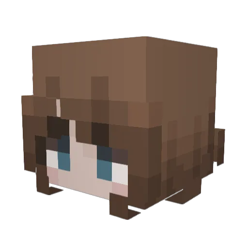 WhoTart Minecraft avatar head, 3D render