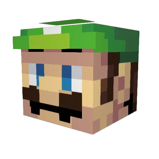 WhoWantsMe Minecraft avatar head, 3D render