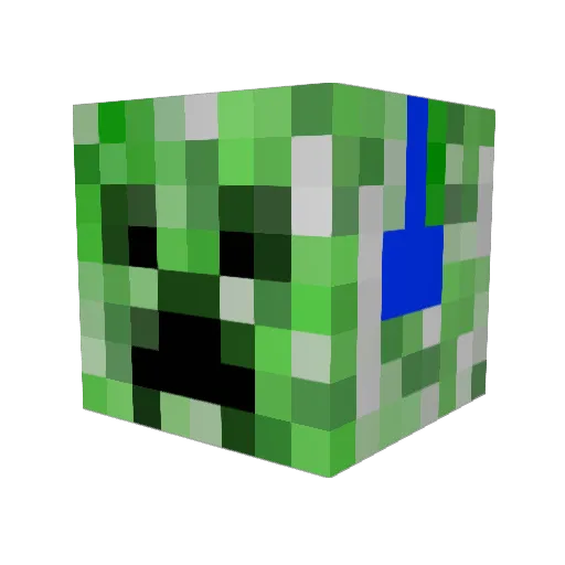 WhoWolf Minecraft avatar head, 3D render