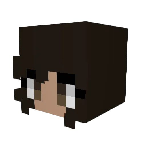 WhoaPaola Minecraft avatar head, 3D render