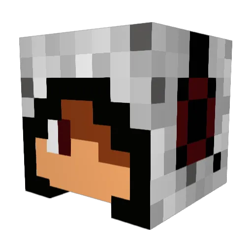 WhoaThereHoss Minecraft avatar head, 3D render