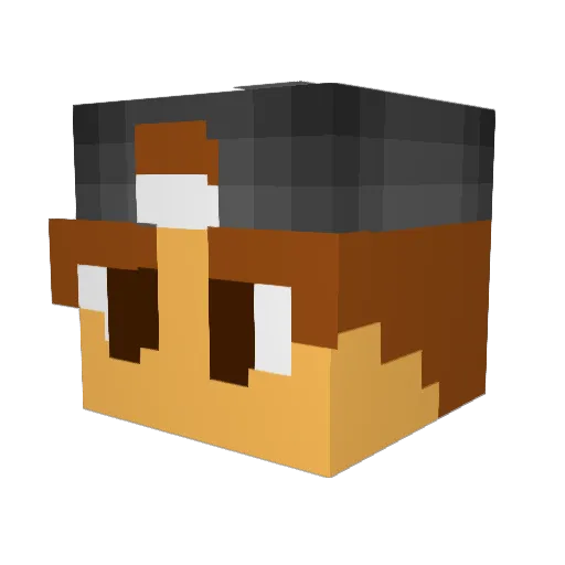 Whodalum Minecraft avatar head, 3D render