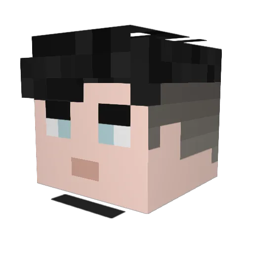 Whoismax777 Minecraft avatar head, 3D render