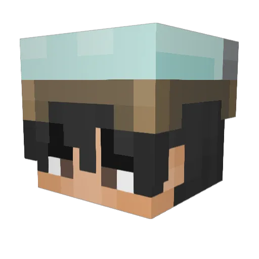WholeLottaBed Minecraft avatar head, 3D render
