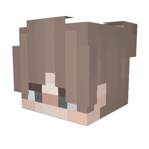 WhollyMackeral Minecraft avatar head, 3D render