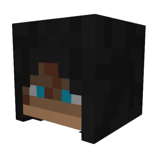 Whomie Minecraft avatar head, 3D render