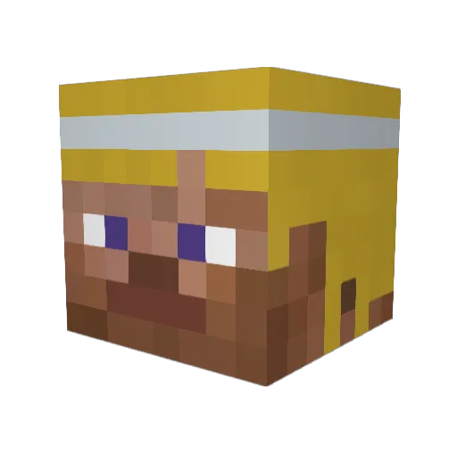 Whomsky Minecraft avatar head, 3D render