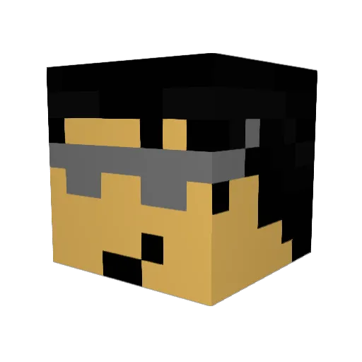 Whoolvillage Minecraft avatar head, 3D render